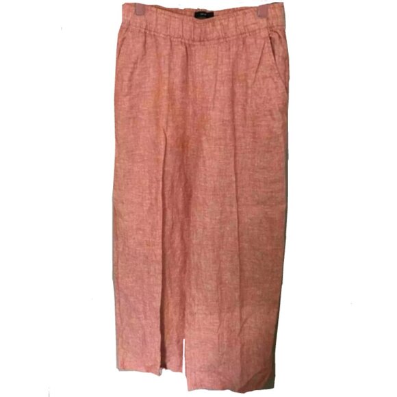 Brand New Tahari Orange Linen Wide Leg Pull-On Pants - Picture 1 of 6